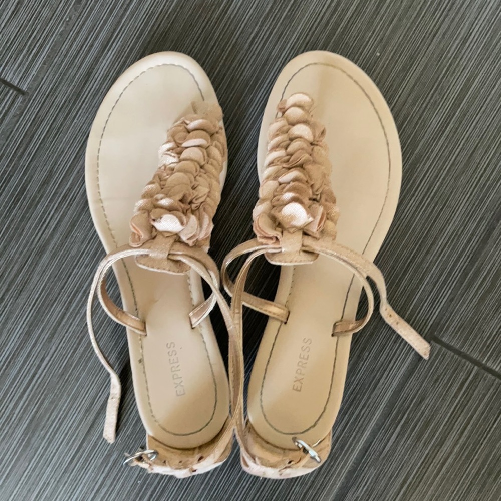 Light ballet pink sandals from Express